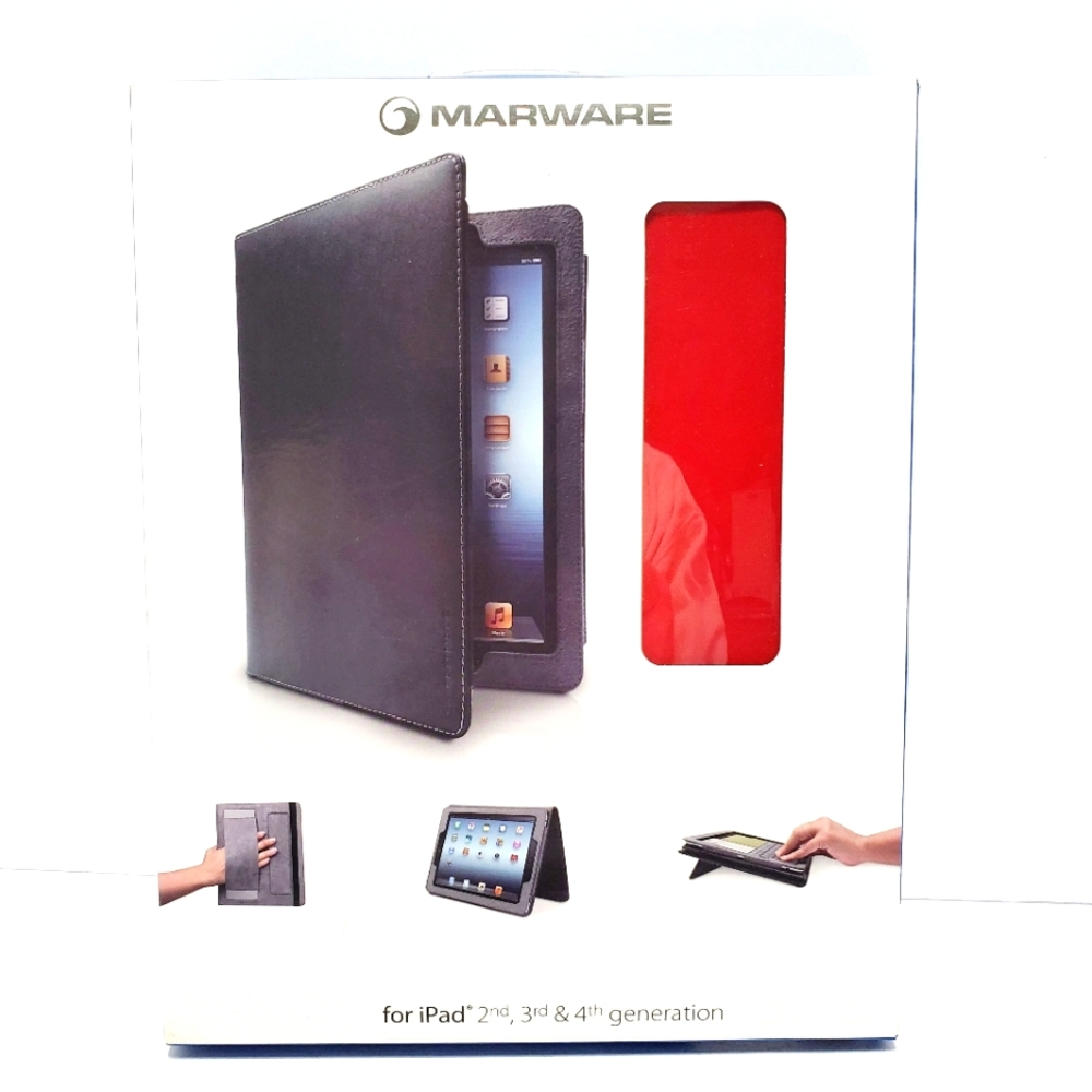 Marware Portfolio Red Ecovue for IPad 2nd 3rd & 4th Generation Leather NEW